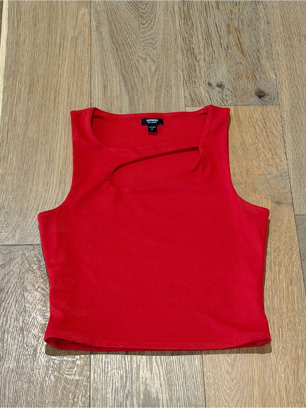 Express Red Cutout Neck Sleeveless Tank Top – Women’s XS